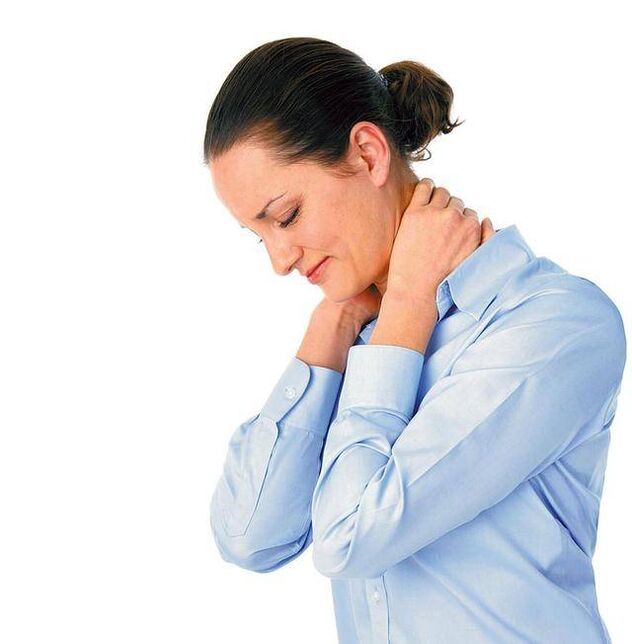 Headache in a woman on the background of thoracic osteochondrosis