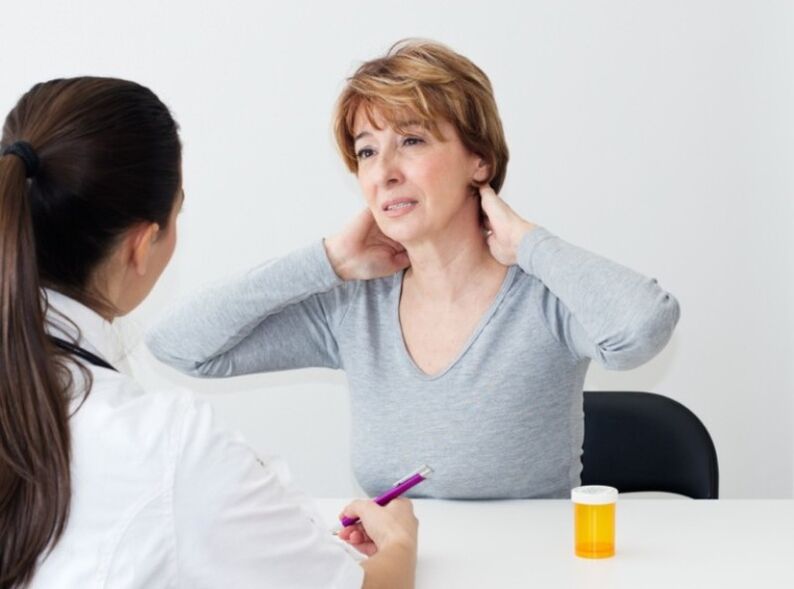 in the doctor's office for cervical osteochondrosis