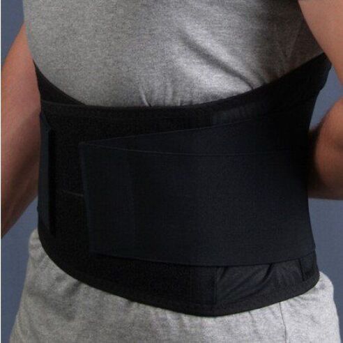 Lumbar fixation belt with osteochondrosis